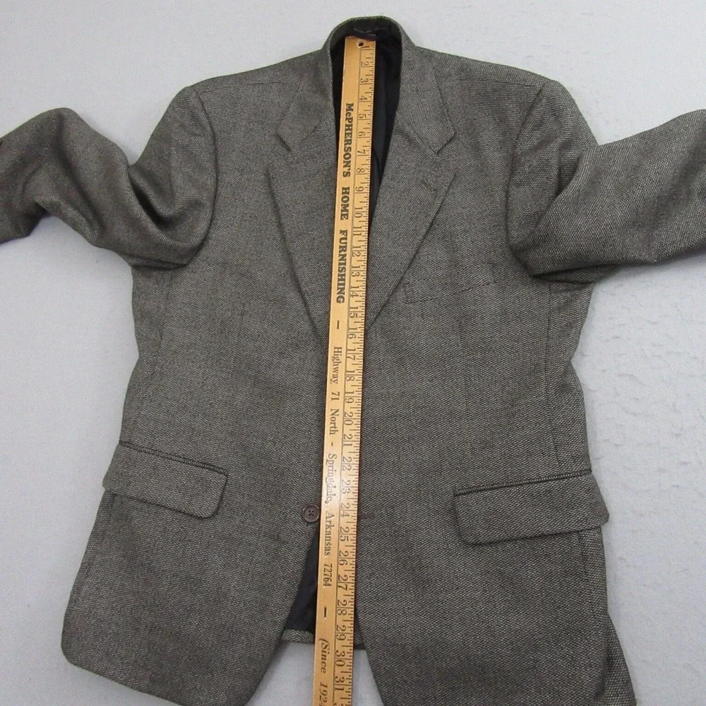 Oak Creek Sport Coat 42S Gray Birdseye Tweed Single Vent 100% Lambswool